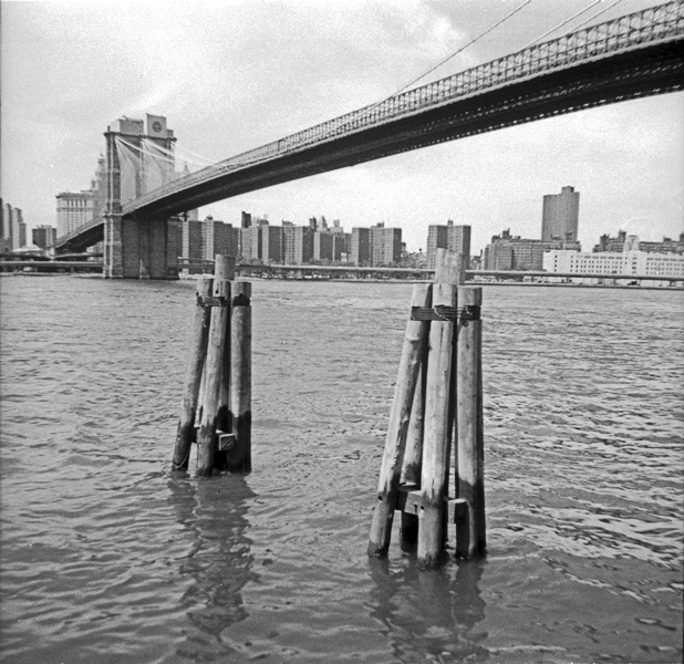 Brooklyn Bridge, from Brooklyn looking west, c. 1974